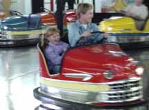 Katelyn and Diana in bumper car